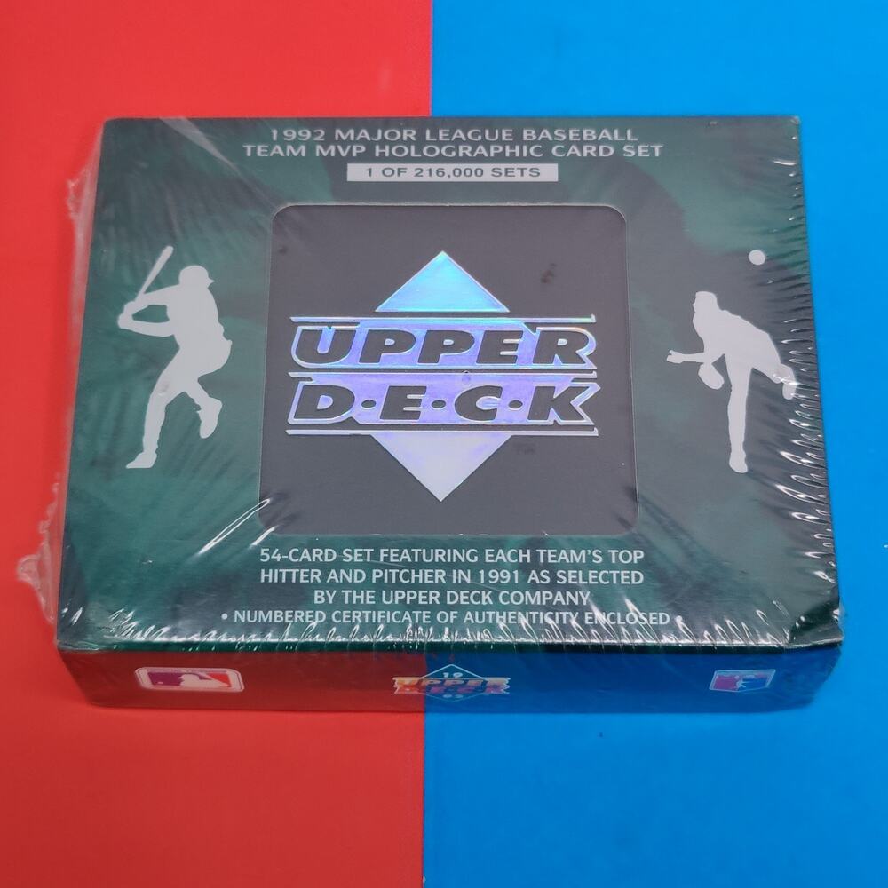 1992 Upper Deck Baseball Team MLB MVP Holographic 54-Card Set Factory Sealed COA